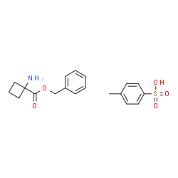 ChemSpider 2D Image | Benzyl 1-aminocyclobutanecarboxylate 4-methylbenzenesulfonate | C19H23NO5S