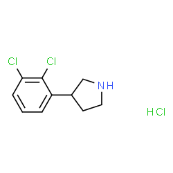 ChemSpider 2D Image | 3-(2,3-Dichlorophenyl)pyrrolidine hydrochloride | C10H12Cl3N