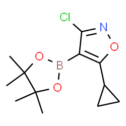 ChemSpider 2D Image | 3-Chloro-5-cyclopropyl-4-(4,4,5,5-tetramethyl-1,3,2-dioxaborolan-2-yl)isoxazole | C12H17BClNO3