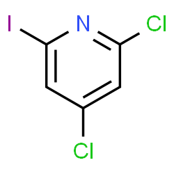 ChemSpider 2D Image | 2,4-Dichloro-6-iodopyridine | C5H2Cl2IN