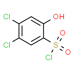 ChemSpider 2D Image | 4,5-Dichloro-2-hydroxybenzenesulfonyl chloride | C6H3Cl3O3S