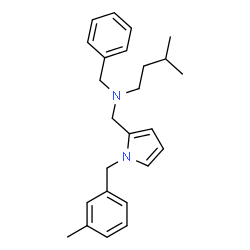 ChemSpider 2D Image | N-Benzyl-3-methyl-N-{[1-(3-methylbenzyl)-1H-pyrrol-2-yl]methyl}-1-butanamine | C25H32N2