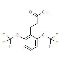 ChemSpider 2D Image | 3-[2,6-Bis(trifluoromethoxy)phenyl]propanoic acid | C11H8F6O4