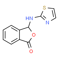 ChemSpider 2D Image | 3-(1,3-Thiazol-2-ylamino)-2-benzofuran-1(3H)-one | C11H8N2O2S