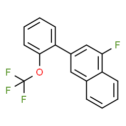 ChemSpider 2D Image | 1-Fluoro-3-(2-(trifluoromethoxy)phenyl)naphthalene | C17H10F4O