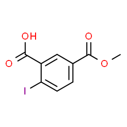ChemSpider 2D Image | 2-Iodo-5-(methoxycarbonyl)benzoic acid | C9H7IO4