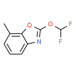 ChemSpider 2D Image | 2-(Difluoromethoxy)-7-methyl-1,3-benzoxazole | C9H7F2NO2