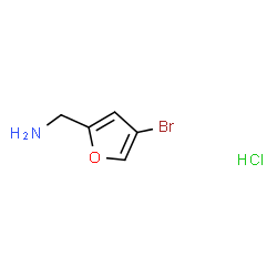 ChemSpider 2D Image | 1-(4-bromofuran-2-yl)methanamine hydrochloride | C5H7BrClNO