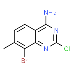 ChemSpider 2D Image | 8-Bromo-2-chloro-7-methyl-4-quinazolinamine | C9H7BrClN3