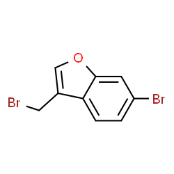 ChemSpider 2D Image | 6-Bromo-3-(bromomethyl)-1-benzofuran | C9H6Br2O