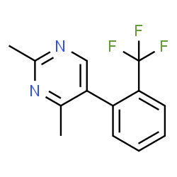 ChemSpider 2D Image | 2,4-Dimethyl-5-[2-(trifluoromethyl)phenyl]pyrimidine | C13H11F3N2