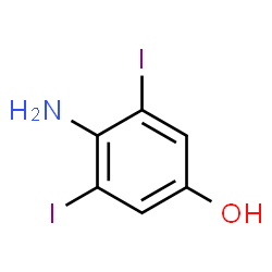 ChemSpider 2D Image | 4-Amino-3,5-diiodophenol | C6H5I2NO