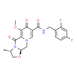 ChemSpider 2D Image | (3R,6S)-N-[(2,4-difluorophenyl)methyl]-10-methoxy-6-methyl-8,11-dioxo-4-oxa-1,7-diazatricyclo[7.4.0.0³,?]trideca-9,12-diene-12-carboxamide | C20H19F2N3O5