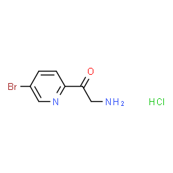 ChemSpider 2D Image | 2-amino-1-(5-bromopyridin-2-yl)ethan-1-one hydrochloride | C7H8BrClN2O