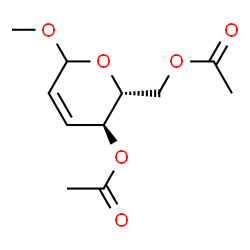 ChemSpider 2D Image | Methyl 4,6-di-O-acetyl-2,3-dideoxy-D-erythro-hex-2-enopyranoside | C11H16O6