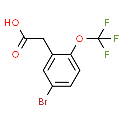 ChemSpider 2D Image | [5-Bromo-2-(trifluoromethoxy)phenyl]acetic acid | C9H6BrF3O3