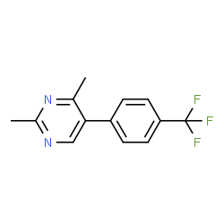 ChemSpider 2D Image | 2,4-Dimethyl-5-[4-(trifluoromethyl)phenyl]pyrimidine | C13H11F3N2