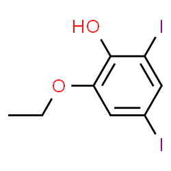 ChemSpider 2D Image | 2-Ethoxy-4,6-diiodophenol | C8H8I2O2