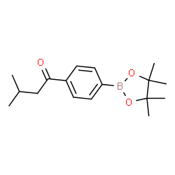 ChemSpider 2D Image | 3-Methyl-1-[4-(4,4,5,5-tetramethyl-1,3,2-dioxaborolan-2-yl)phenyl]-1-butanone | C17H25BO3