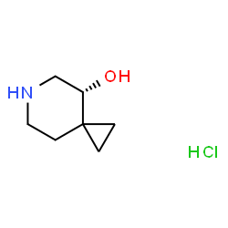 ChemSpider 2D Image | (4R)-6-Azaspiro[2.5]octan-4-ol hydrochloride (1:1) | C7H14ClNO