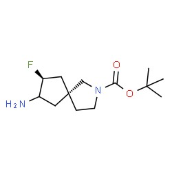 ChemSpider 2D Image | 2-Methyl-2-propanyl (5R,8S)-7-amino-8-fluoro-2-azaspiro[4.4]nonane-2-carboxylate | C13H23FN2O2