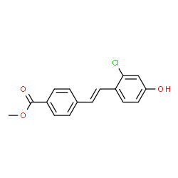ChemSpider 2D Image | Methyl 4-(2-chloro-4-hydroxystyryl)benzoate | C16H13ClO3