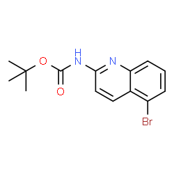 ChemSpider 2D Image | tert-Butyl (5-bromoquinolin-2-yl)carbamate | C14H15BrN2O2