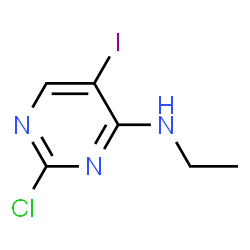 ChemSpider 2D Image | 2-Chloro-N-ethyl-5-iodo-4-pyrimidinamine | C6H7ClIN3