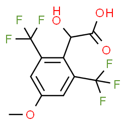 ChemSpider 2D Image | Hydroxy[4-methoxy-2,6-bis(trifluoromethyl)phenyl]acetic acid | C11H8F6O4