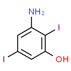 ChemSpider 2D Image | 3-Amino-2,5-diiodophenol | C6H5I2NO