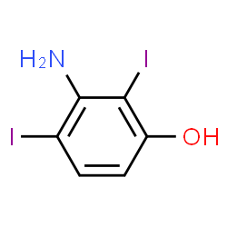 ChemSpider 2D Image | 3-Amino-2,4-diiodophenol | C6H5I2NO