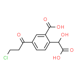 ChemSpider 2D Image | 2-[Carboxy(hydroxy)methyl]-5-(3-chloropropanoyl)benzoic acid | C12H11ClO6