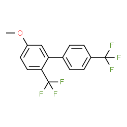 ChemSpider 2D Image | 5-Methoxy-2,4'-bis(trifluoromethyl)biphenyl | C15H10F6O