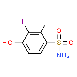 ChemSpider 2D Image | 4-Hydroxy-2,3-diiodobenzenesulfonamide | C6H5I2NO3S