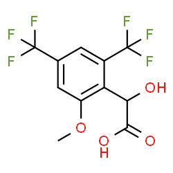 ChemSpider 2D Image | Hydroxy[2-methoxy-4,6-bis(trifluoromethyl)phenyl]acetic acid | C11H8F6O4