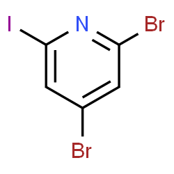 ChemSpider 2D Image | 2,4-Dibromo-6-iodopyridine | C5H2Br2IN