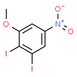 ChemSpider 2D Image | 1,2-Diiodo-3-methoxy-5-nitrobenzene | C7H5I2NO3