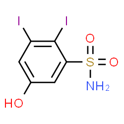 ChemSpider 2D Image | 5-Hydroxy-2,3-diiodobenzenesulfonamide | C6H5I2NO3S