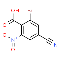 ChemSpider 2D Image | 2-Bromo-4-cyano-6-nitrobenzoic acid | C8H3BrN2O4