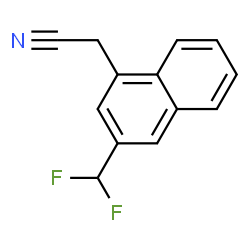 ChemSpider 2D Image | [3-(Difluoromethyl)-1-naphthyl]acetonitrile | C13H9F2N