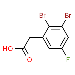 ChemSpider 2D Image | (2,3-Dibromo-5-fluorophenyl)acetic acid | C8H5Br2FO2