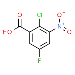 ChemSpider 2D Image | 2-Chloro-5-fluoro-3-nitrobenzoic acid | C7H3ClFNO4