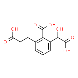ChemSpider 2D Image | 2-(2-Carboxyethyl)-6-[carboxy(hydroxy)methyl]benzoic acid | C12H12O7