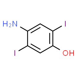 ChemSpider 2D Image | 4-Amino-2,5-diiodophenol | C6H5I2NO