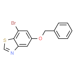 ChemSpider 2D Image | 5-(Benzyloxy)-7-bromo-1,3-benzothiazole | C14H10BrNOS