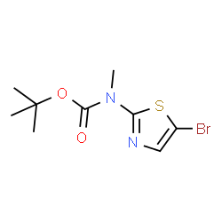 ChemSpider 2D Image | tert-Butyl (5-bromothiazol-2-yl)(methyl)carbamate | C9H13BrN2O2S