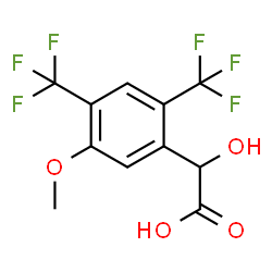ChemSpider 2D Image | Hydroxy[5-methoxy-2,4-bis(trifluoromethyl)phenyl]acetic acid | C11H8F6O4