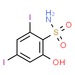 ChemSpider 2D Image | 2-Hydroxy-4,6-diiodobenzenesulfonamide | C6H5I2NO3S