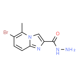 ChemSpider 2D Image | 6-Bromo-5-methylimidazo[1,2-a]pyridine-2-carbohydrazide | C9H9BrN4O