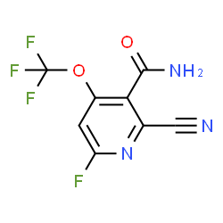 ChemSpider 2D Image | 2-Cyano-6-fluoro-4-(trifluoromethoxy)nicotinamide | C8H3F4N3O2